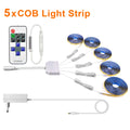 4/5/6Pcs COB Cabinet Light Brightness Adjustable 12V LED Strip Light For Anime Character Collection Show Cabinets Wall Decor Oasis Select 5x COB Strip Kit Warm White 1m|European Power Plug