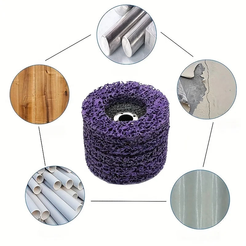 SLADE 100mm Coral Poly Strip Disc – Rust & Paint Remover Wheel Abrasive Strip Disc Oasis Select