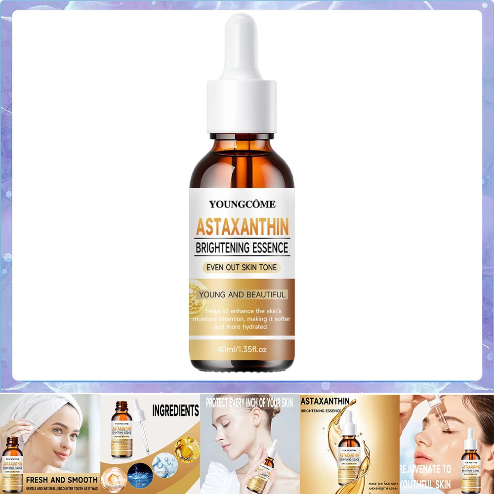 Astaxanthin Facial Essence Kit Collagen Hyaluronic Acid Moisturizing Rejuvenation Vitamin C Beauty Skin Care Face Serum 1/3pcs Oasis Select 40ml-1pcs