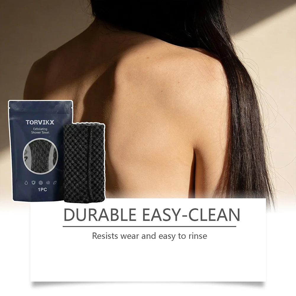Exfoliating Shower Towel – Body & Face Scrub Washcloth