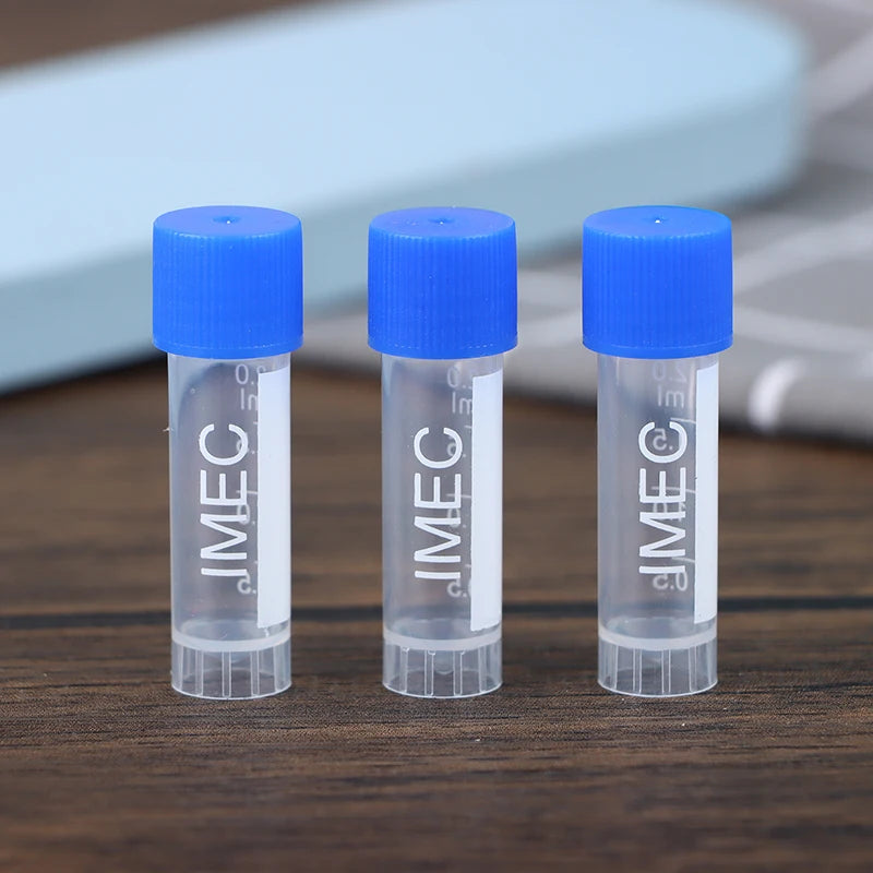 50Pcs 1.8ml(2ml) Plastic Graduated Cryovial Plastic Test Tube Freezing Tube Sample Cold Storage Tubes With Screw Cap Oasis Select