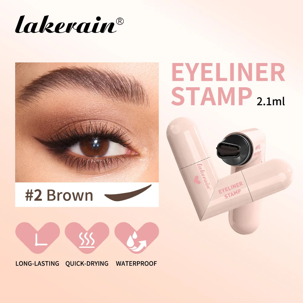 Eyeliner Stamp Beginner Friendly One-Press Forming Precise Fit Waterproof Sweatproof Fast Drying Formula Intense Color Eyeliner Oasis Select