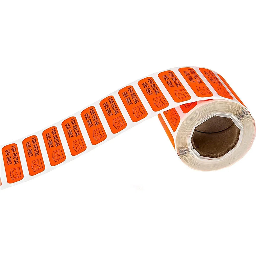 Orange“Only for Direct Intestine Use” 500Pcs 0.39*1.5in Waterproof Prank Mark Decorative Label Sticker Oasis Select