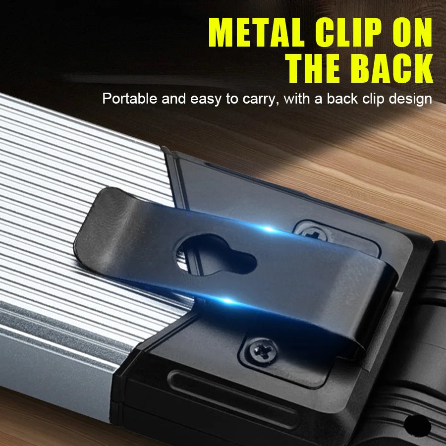 LED Magnetic Work Light Retractable 180° C Rotatable Multi-Functional Flashlight 5 Mode Outdoor Camping Inspection Auto Repair Oasis Select