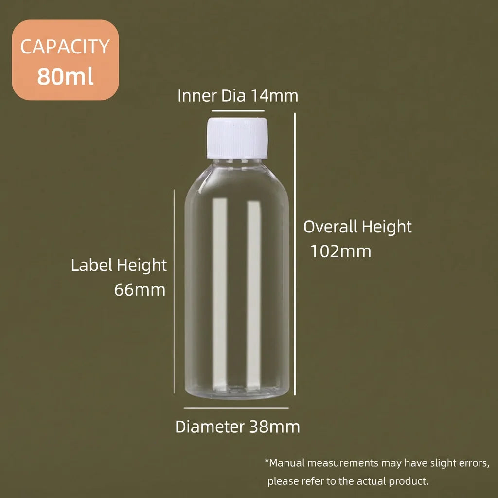 Clear PET Refillable Bottle – Leakproof Screw Cap & Foil Gasket