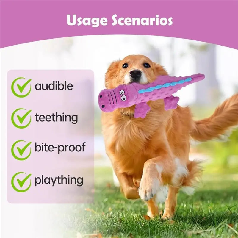 2026-WISH Cute Cartoon Dog Plush , Noise-Making Chew To Relieve Boredom, Bite-Resistant Oasis Select
