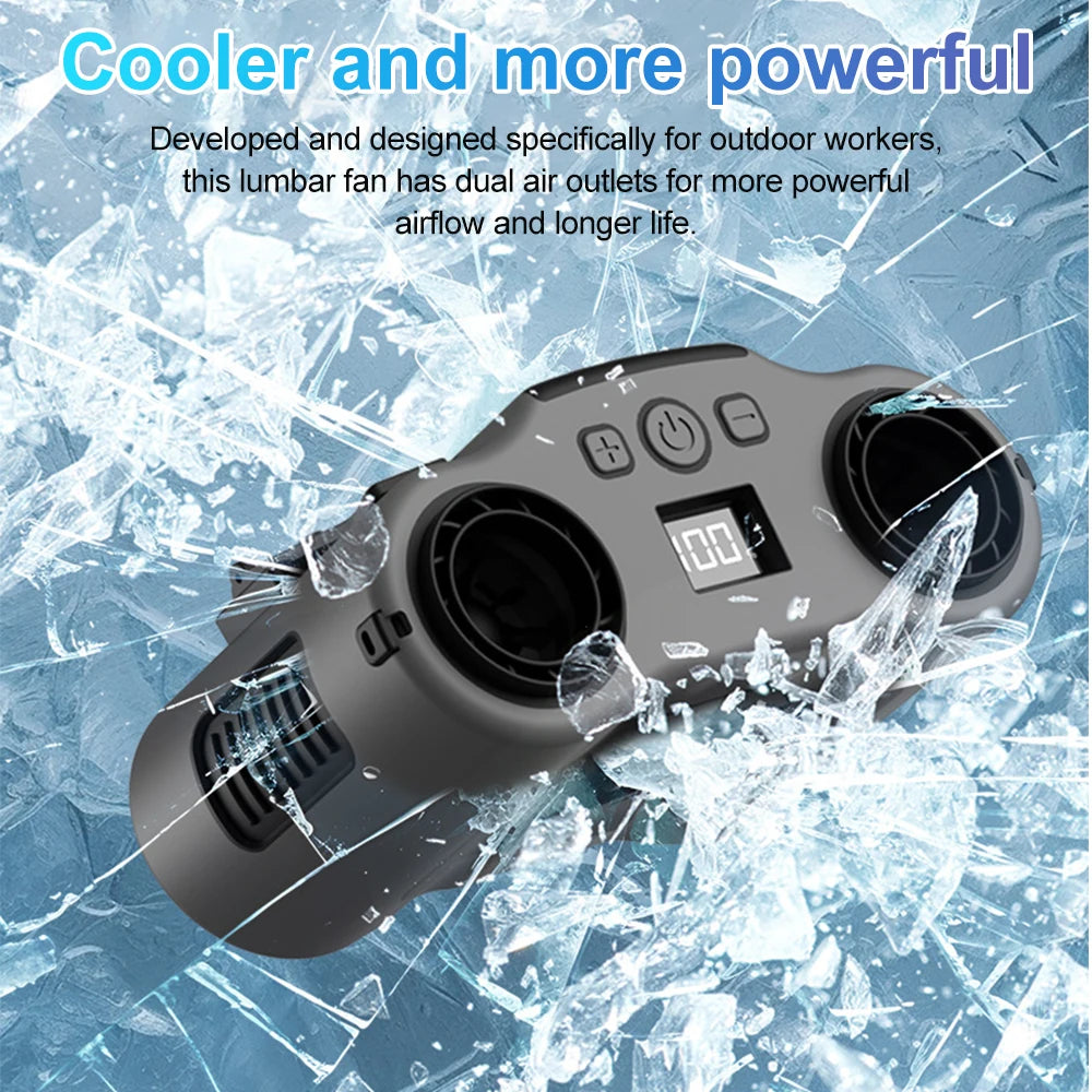 URGGU Waist Clip Fan 10000/20000mAh USB Rechargeable Portable