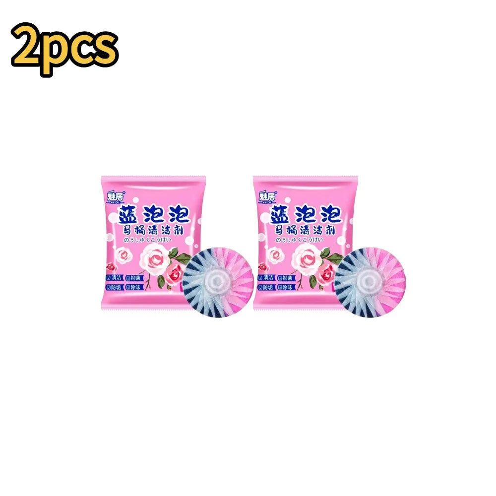 Toilet Deodorizer Blue Bubble Toilet Cleaner Effervescent Bowl Deodorant Freshener Deodorization Fragrant Household Toilet Tool Oasis Select 2pcs