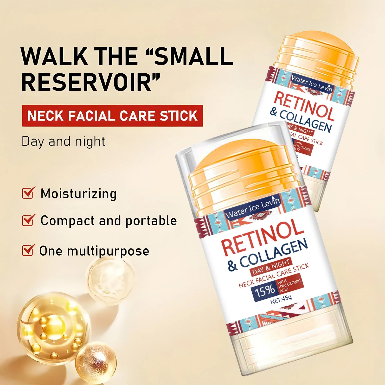 Retinol Firming Cream Stick – Collagen & Hyaluronic Acid 45g Anti-Aging Face Cream Oasis Select