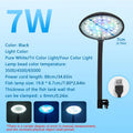 USB Fish Tank Small Clip Light Water Grass Light LED 3/5/7W Color Changing Adjustable Light Splash Proof Restore Natural Colors Oasis Select CN Plug USB-7W (Black)