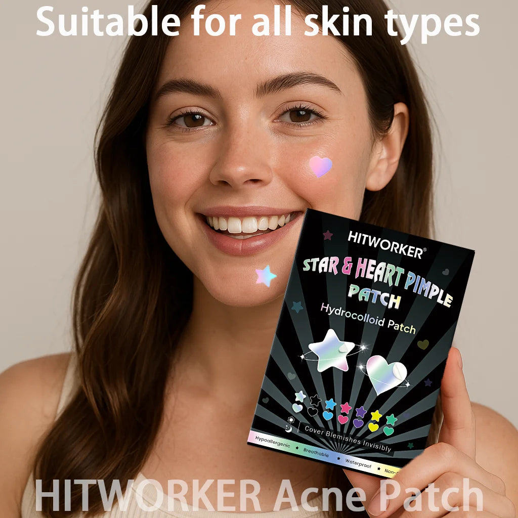 Water based colloidal star shaped 7-color acne patch, 840/560 tablets/box - alcohol free, used to absorb acne secretions Oasis Select