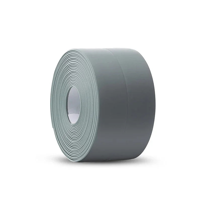 Self Adhesive PVC Sealing Strip Tape for Bath Toilet Kitchen Caulk Tape Waterproof Wall Sticker White Mold Proof Tapes Oasis Select Grey 2m 2.2mm