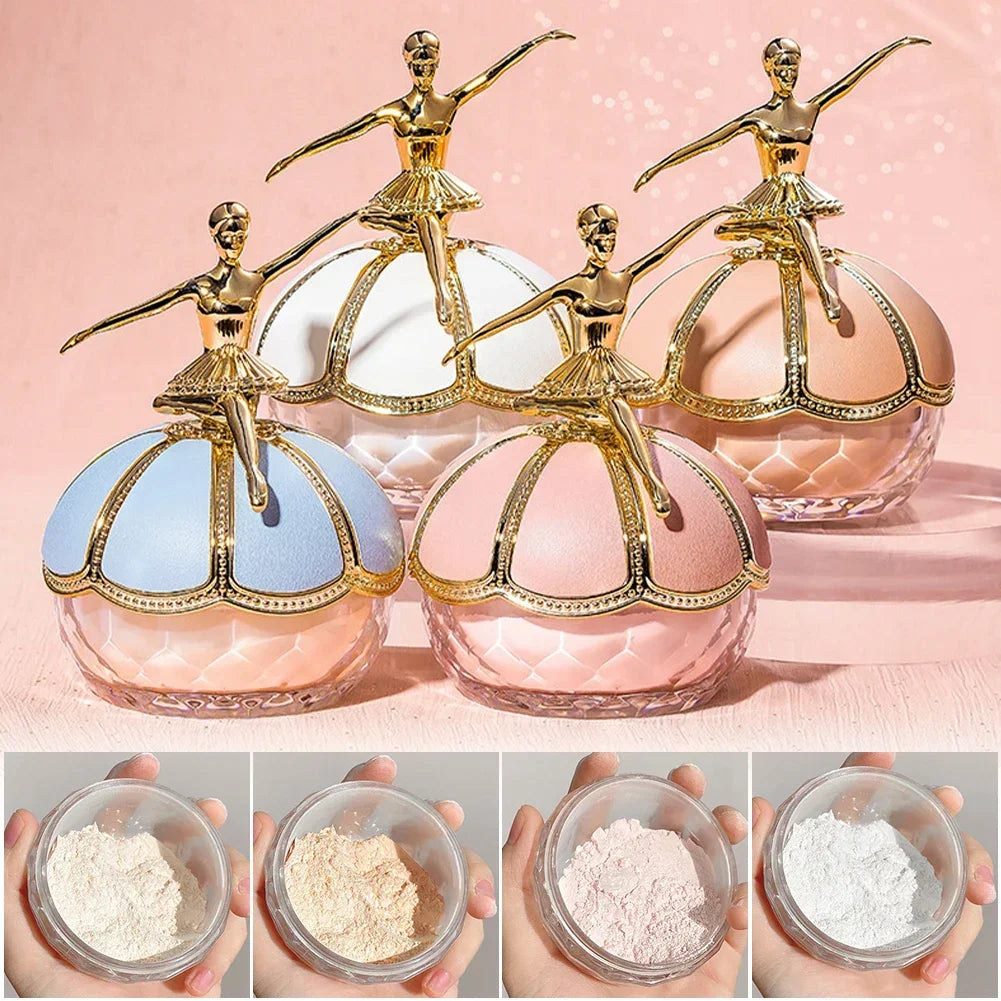 Long-Lasting Waterproof Matte Loose Powder Creative Ballerina Natural Brightening Invisible Pore Makeup Gift Oasis Select
