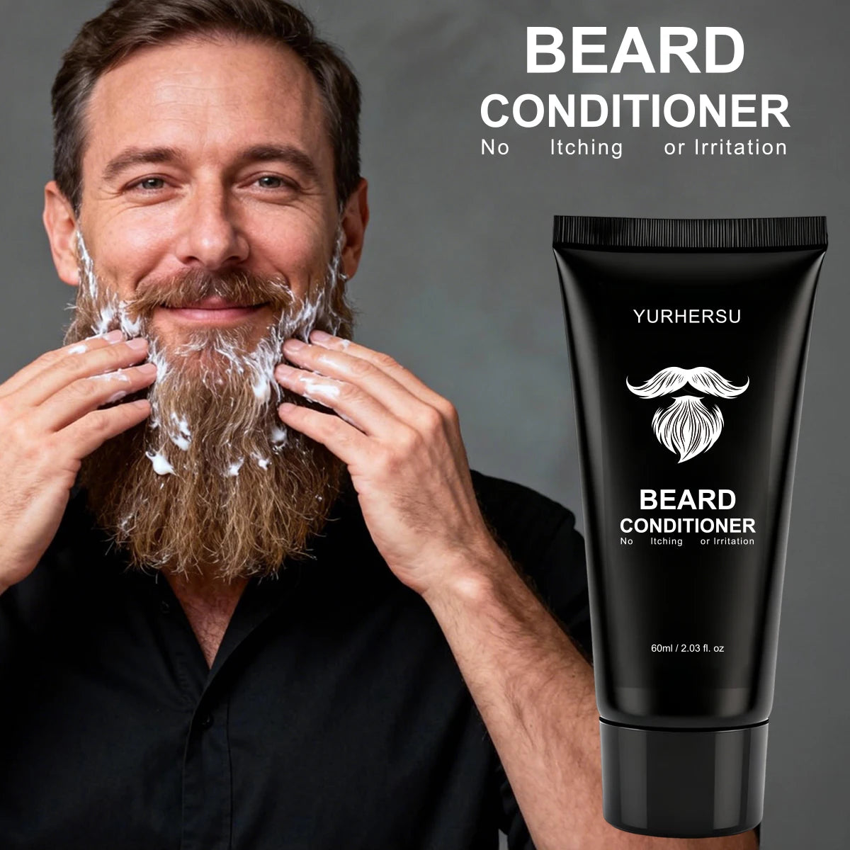 YURHERSU Beard Balm Leave-In Conditioner – Soften & Tame 60g Beard Balm Oasis Select