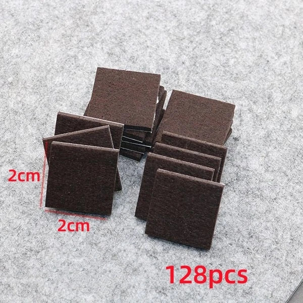 18-128pcs Chair Table Leg Felt Pads Floor Scratch Protector Self Adhesive Mute Non-slip Feet Mat for Furniture DIY Accessories Oasis Select square 2cm 128pcs