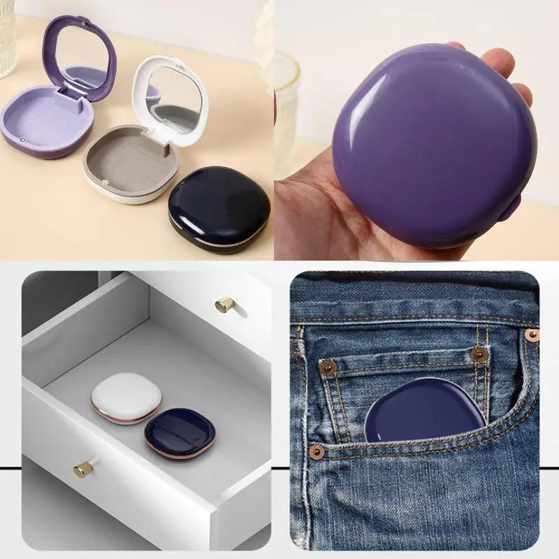 1pcs Retainer Box Magnetic Cover Fake Teeth Denture Storage Case Mouth Guard Aligner Braces Orthodontics Container Oral Hygiene Oasis Select