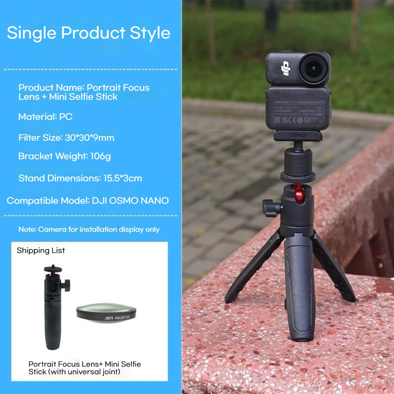 DJI OSMO Nano 10X Macro Lens Clip | Portrait Filter Accessory