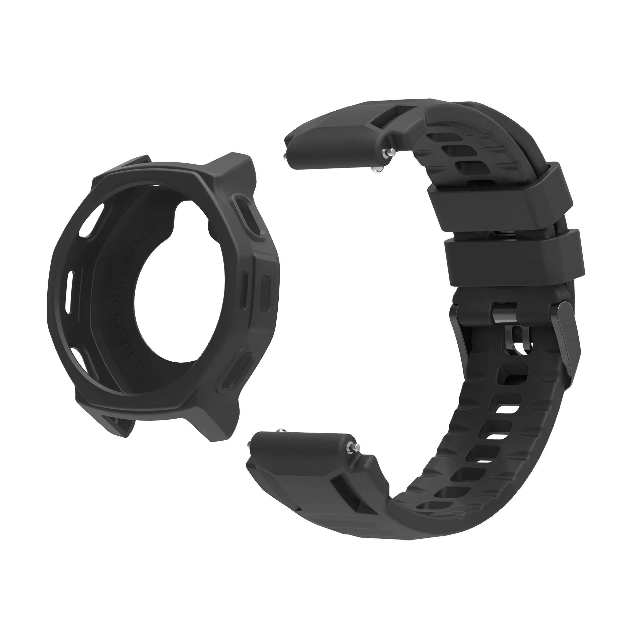 Amazfit T-Rex 3 Pro 44mm Silicone Strap & Protective Case Smartwatch Band & Case Oasis Select black