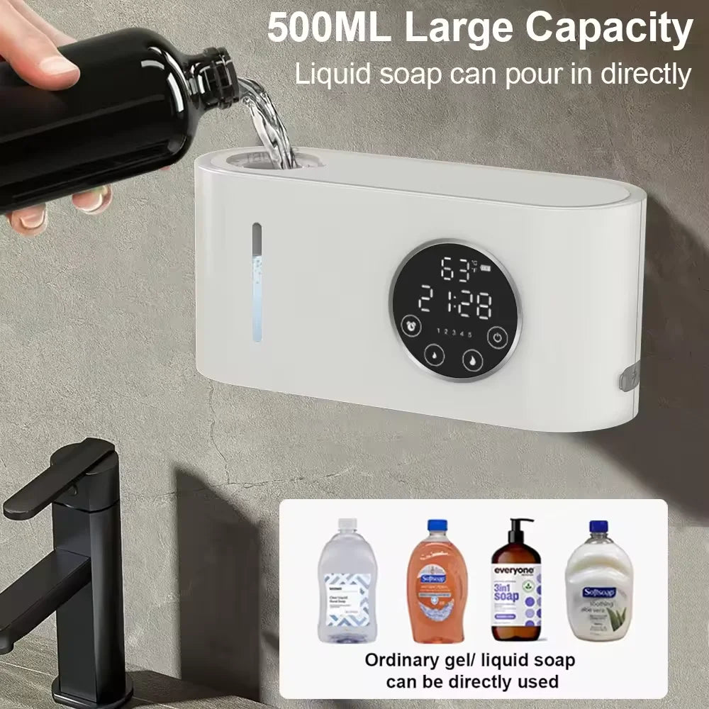 Smart Touchless Foam Soap Dispenser – Wall Mount USB LED