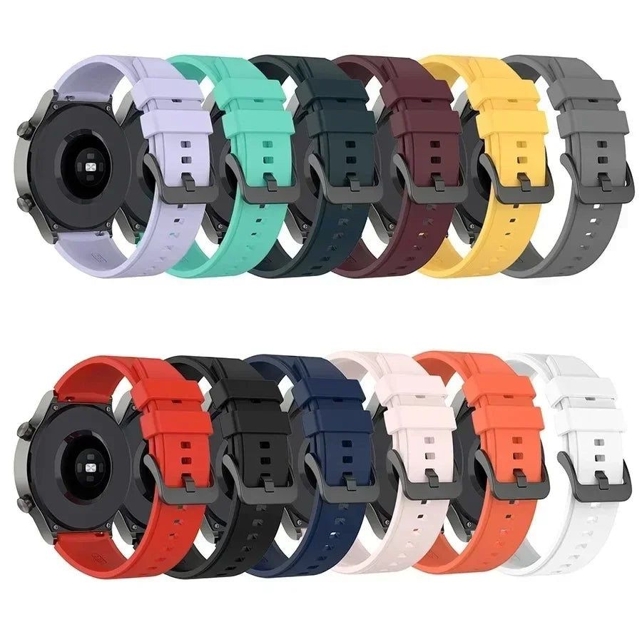 Silicone Watch Strap 20mm 22mm – Amazfit GTR GTS Bip Samsung Garmin Smartwatch Band Oasis Select
