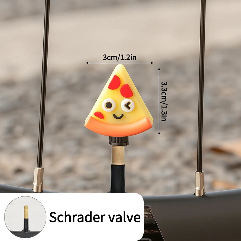 Tire Valve Cap Cartoon Universal Wheel Dust Cover Cute Air Stem Caps For MTB Mountain Bike Motorbike Accessories 1 Pcs Oasis Select I Schrader valve1PC