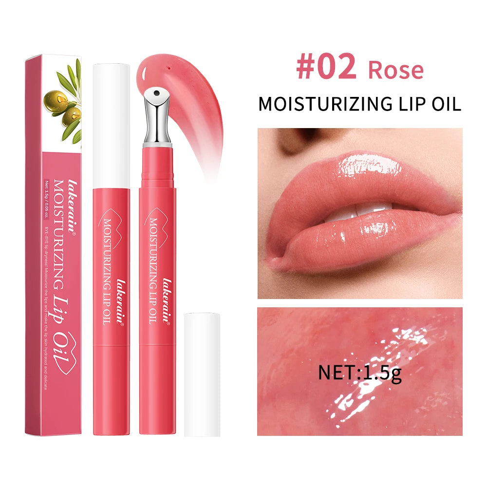Lakerain Plumping Lip Gloss Hydrating Moisturizing Long Lasting Lip Oil Transparent Lip Tint Daily Lip Care Makeup Cosmetics Oasis Select 2Rose