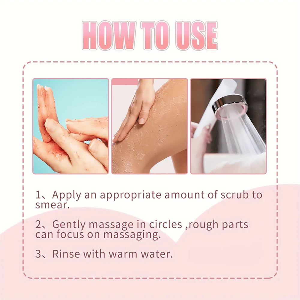 SUYARUN Kojic Acid Exfoliating Body Scrub - Brightening Dark Spot Remover, Natural Skin Smoothing Scrub for Soft Glowing Skin. Oasis Select