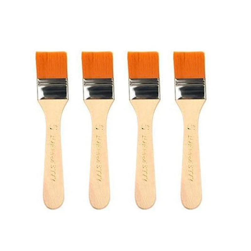 4Pcs/Set Hair Painting Brush Acrylic Paints Nylon Oil Paint Brush Watercolor Paint Drawing Art Supplies Wood Handles Oasis Select
