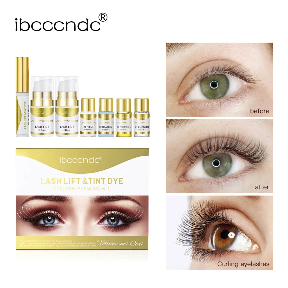 Lash Lift & Tint Kit Eyelash Enhancer Professional Brow Lamination Dye Eyes Eyelash Lifting Perming Set Women Makeup Oasis Select