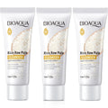 BIOAQUA Rice Raw Pulp Facial Cleanser Face Wash Foam skincare Moisturizing Skin Brightening Rejuvenation Face Cleanser Skin Care Oasis Select A-3PCS