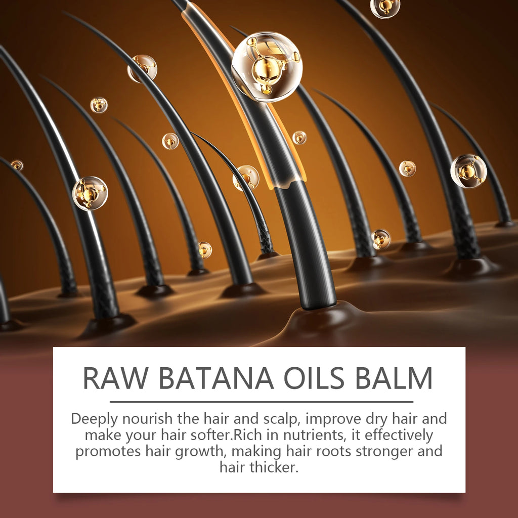 Hoegoa Batana Hair Nourishing Balm Improve Silky Thicker Curly Smoothing Frizz Repair Damaged Increase Growth Hair Conditioner Oasis Select