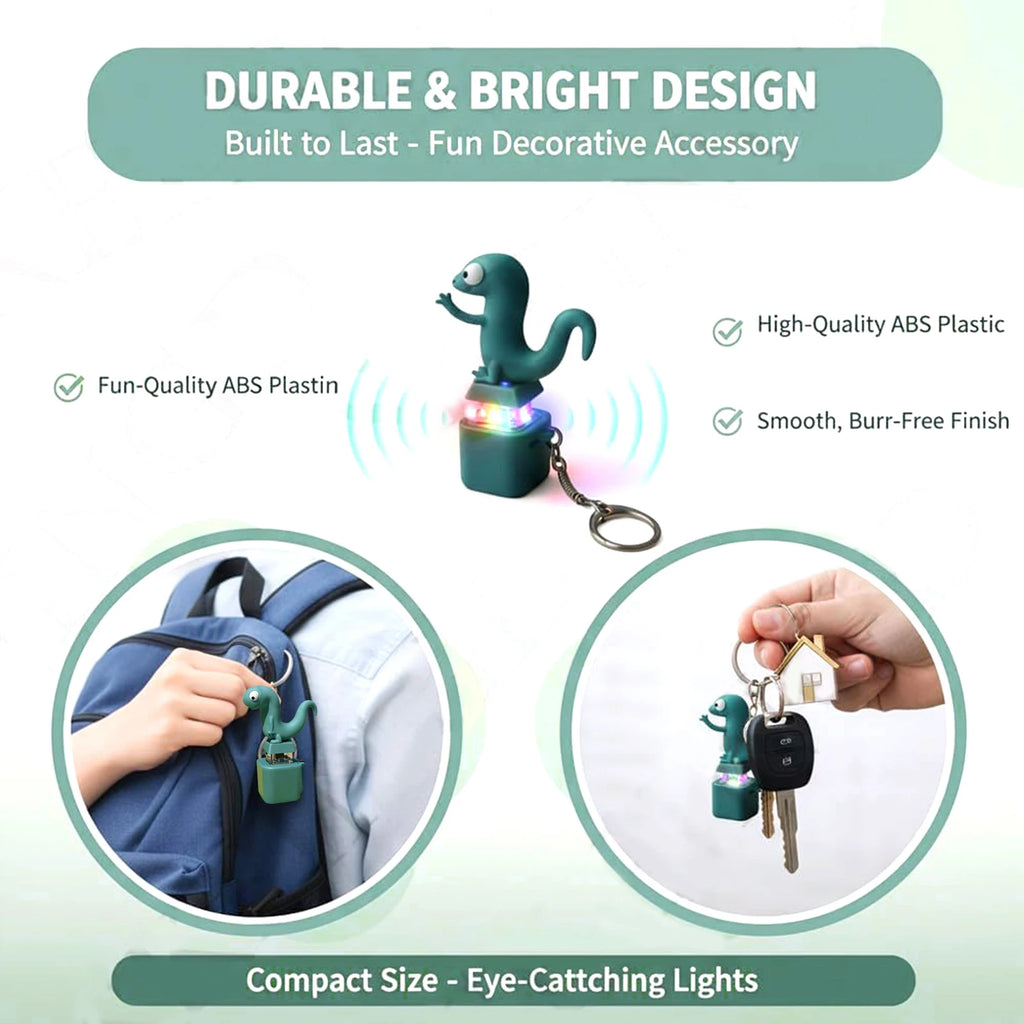 Lizard Sound Keychain LED Fidget Toy – Rechargeable Stress Relief Fidget Keychain Toy Oasis Select