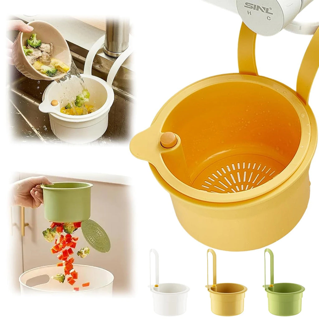 Kitchen Sink Strainer Basket Food Waste Catcher Press Dump Self Cleaning Reusable Drain Organizer Faucet Mount Filter Oasis Select