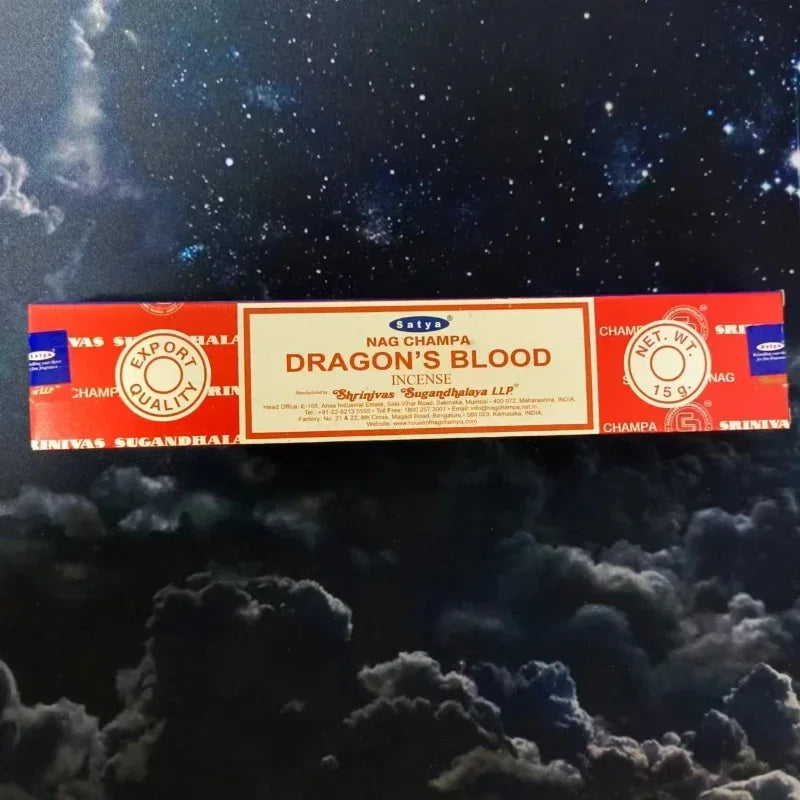 SATYA Super Hit Incense, Original (4 /8 /12boxes X 15g) - Aroma of Herbs Massala for Meditation, Relaxation and Yoga Oasis Select DRAGON S BLOOD 12 small boxes