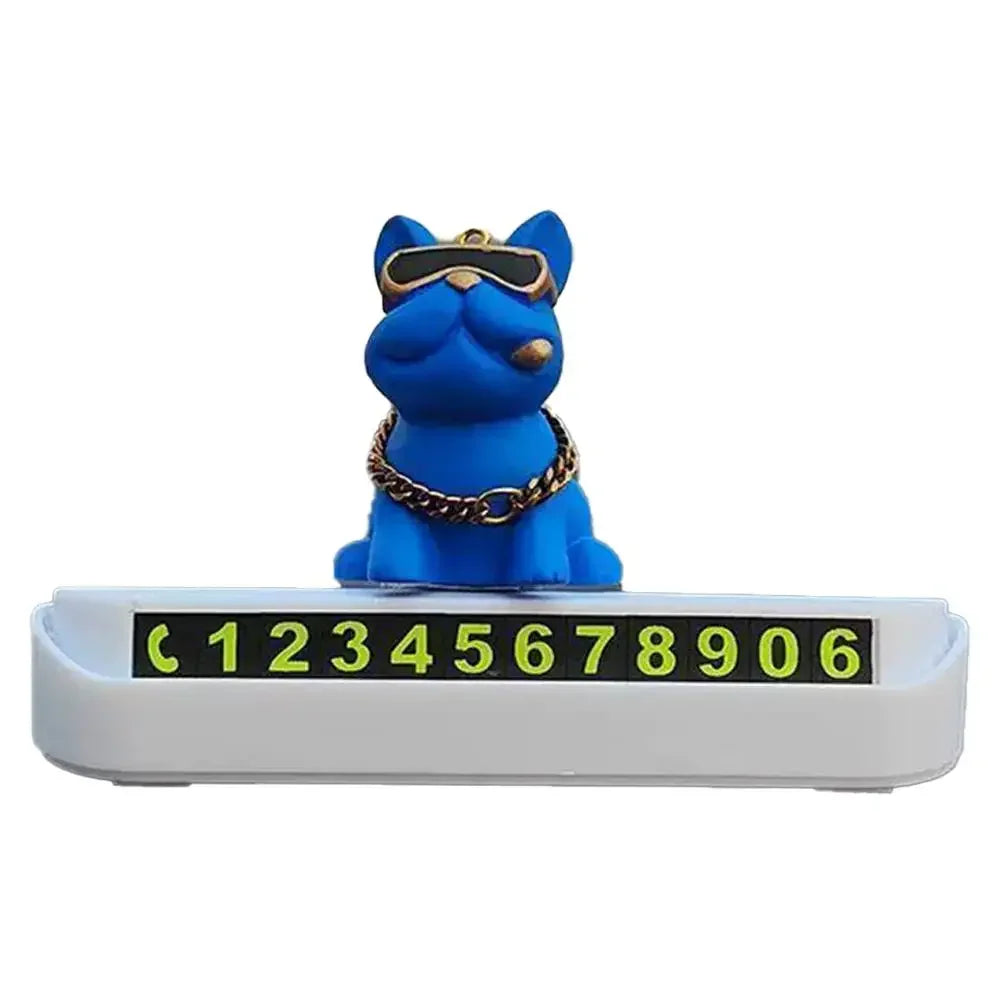 Bulldog Temporary Parking Card – Cute Dashboard Car Decor