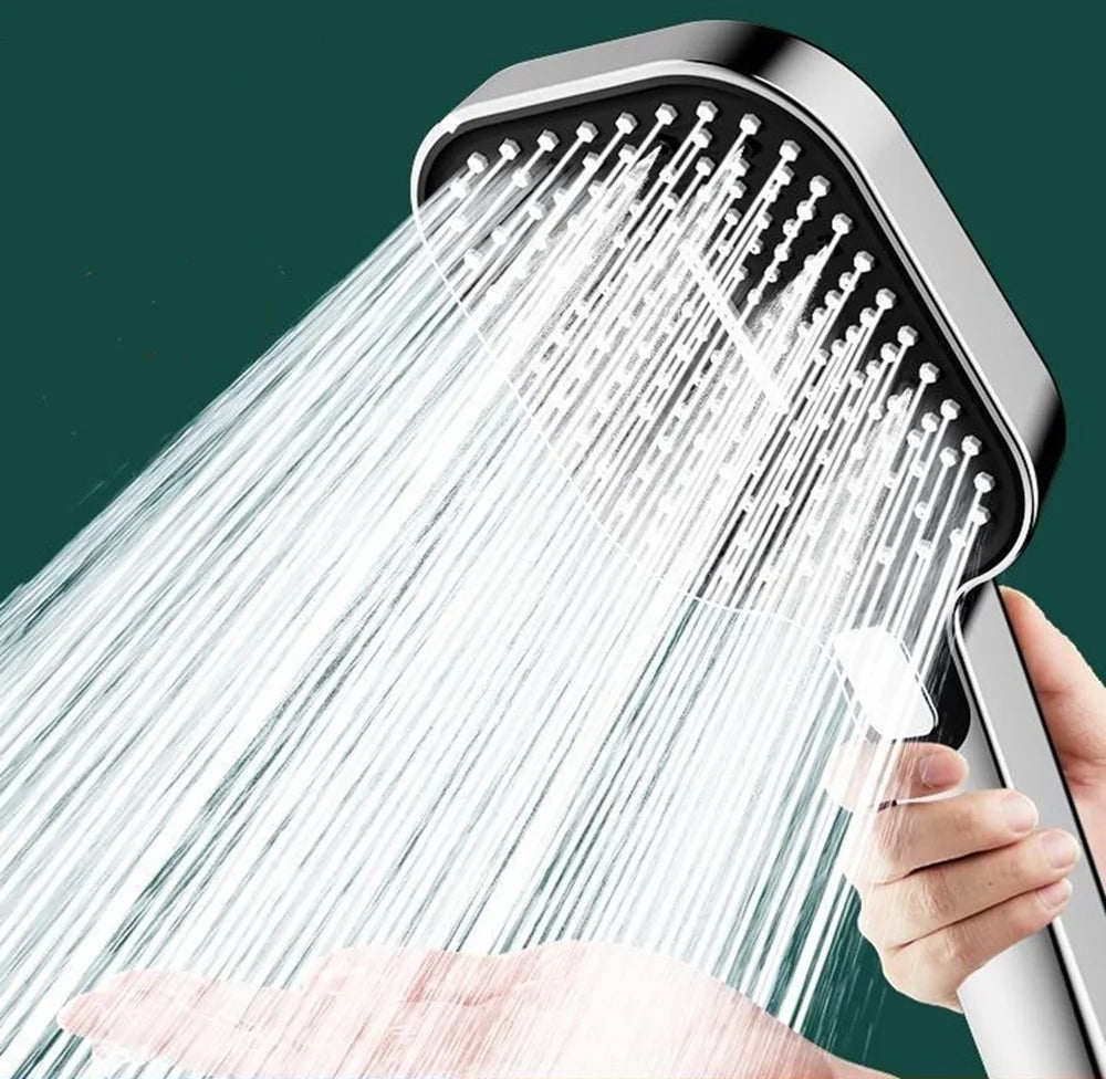 Luxury 3 Modes Large Panel Rectangular 120mm Rainfall Shower Head High Pressure Water Saving Shower Mixer Bathroom Accessories Oasis Select