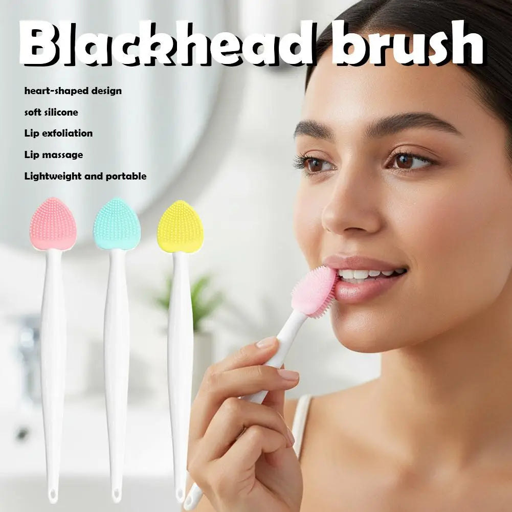 Double-Sided Silicone Face & Lip Exfoliator Scrub Brush Facial Exfoliating Brush Oasis Select