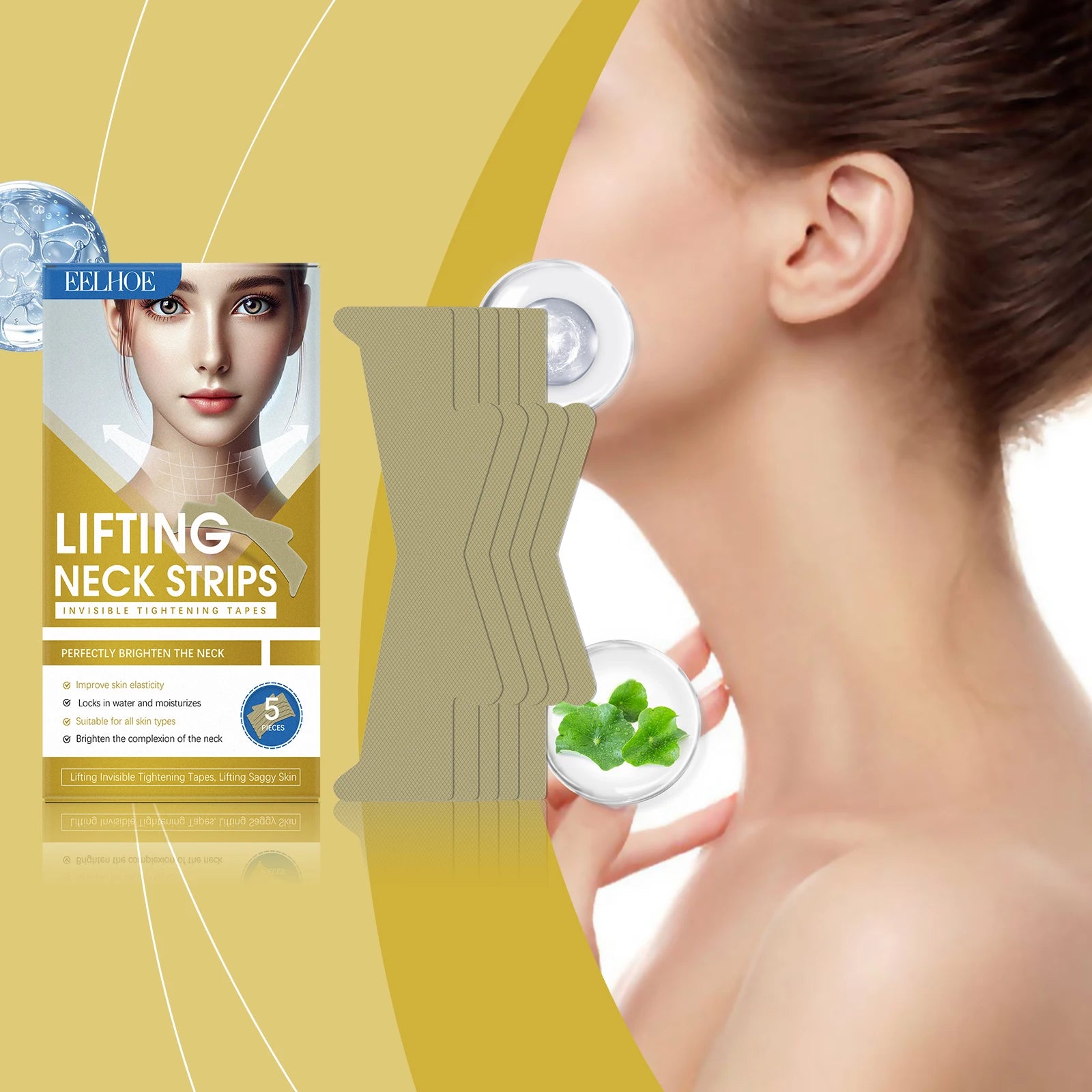 Eelhoe Neck Tightening Patch – Lift, Firm & Moisturize (5 pcs) Neck Lifting Patch Oasis Select
