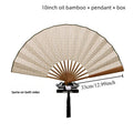 Chinese Style Folding Hand Fan Longmen Inn Chen Lijun Same Style Bamboo Fan Vintage Cosplay Prop for Hanfu Performance & Gift Oasis Select fan with pendant