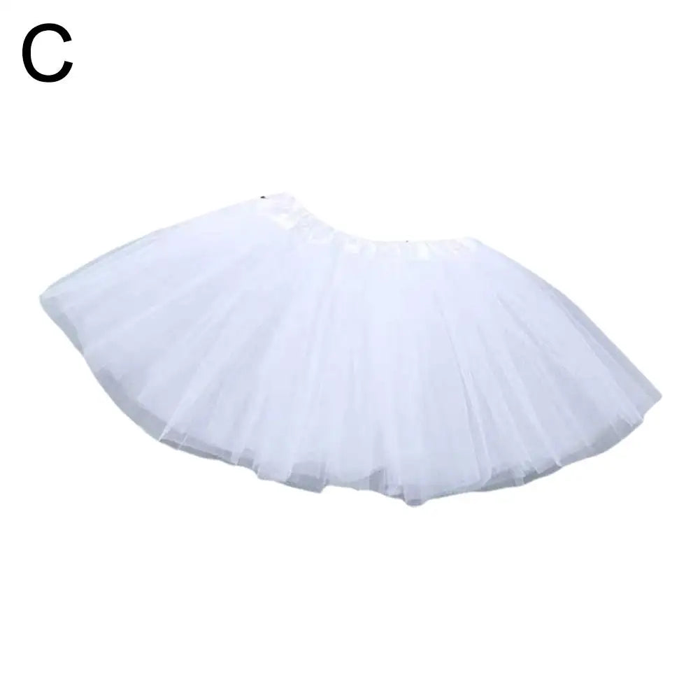 Girls' 3-Layer Tulle Tutu Skirt – Ballet & Party Ages 2–8 Girls Tutu Skirt Oasis Select White