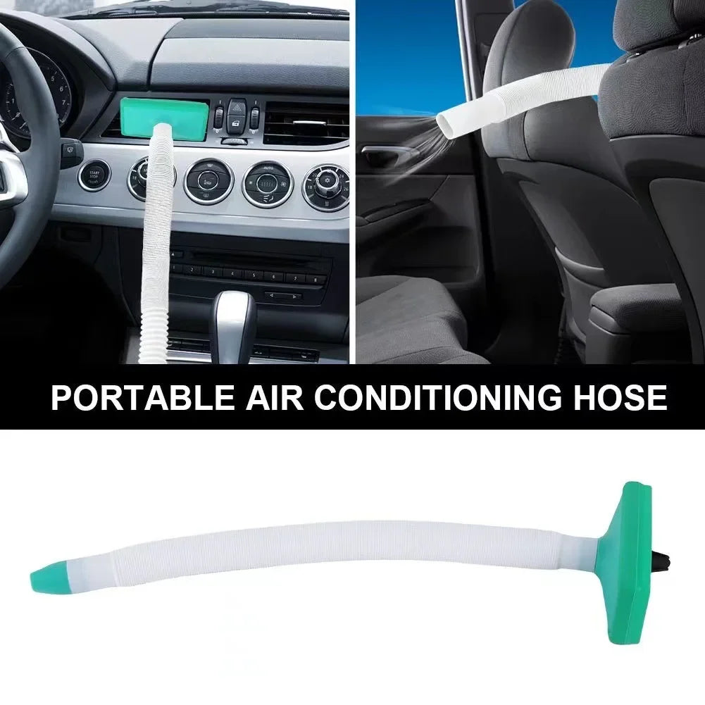 Car Air Conditioner Ventilation Cooler Adjustable Length Air Conditioner Outlet Hose Ventilation Extension Tube Keep Cool Tools Oasis Select WHITE