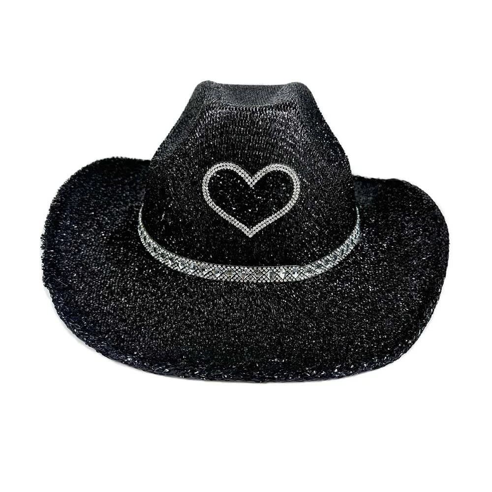 Women's Rhinestone Cowgirl Hat | Wide Brim Western Sun Hat