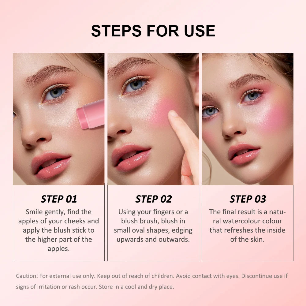 Cooling Water Jelly Blush Face Aqua Glow Pink Vital Girl Moisturizing Blush Natural Long Lasting Blush Stick Makeup For Women Oasis Select