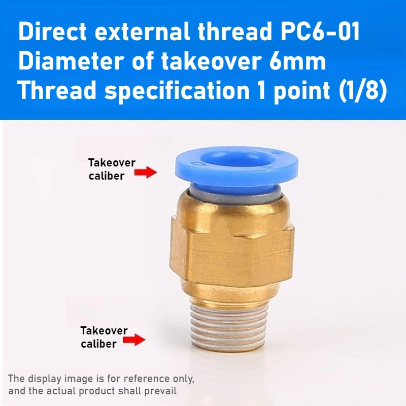 Copper Pneumatic Push-In Fitting | Quick-Connect Air Connector