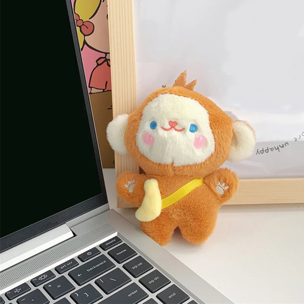 12cm Plush Monkey Keychain – Cute Stuffed Animal Bag Charm