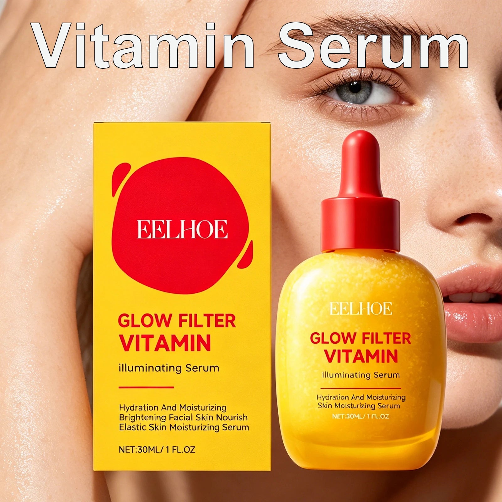 Vitamin C Face Serum Cherry Illuminating 30ml Hydrating Smoothing Brightening Anti Wrinkle For Dry Sensitive Skin Elasticity Oasis Select