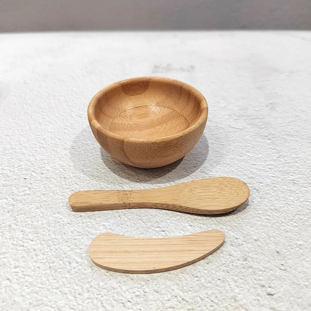 Bamboo Face Mask Kit – 3-Piece Mixing Bowl, Spoon & Spatula