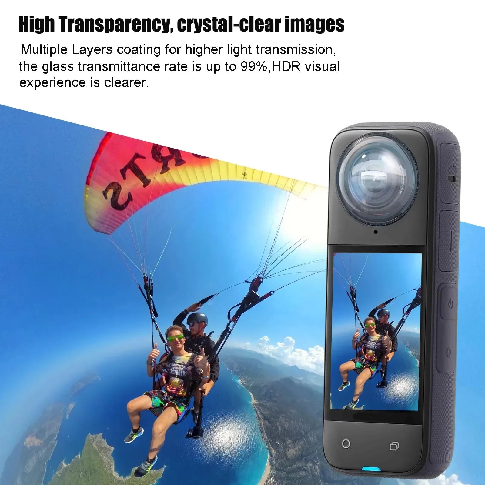 Tempered Glass Lens Guards for Insta360 X5/X4/X3/X2 & X4 AIR