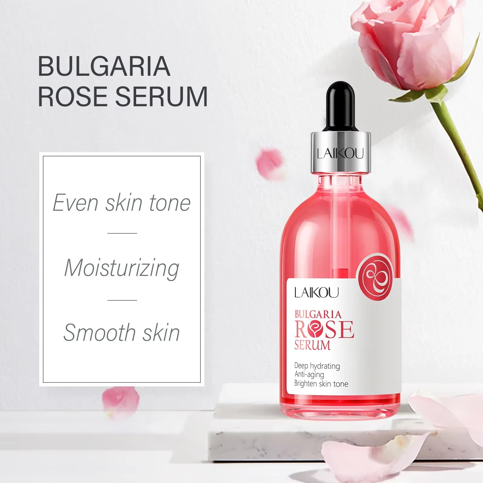 LAIKOU Sakura Rose Face Serum – Brightening & Moisturizing 100ml Face Serum Oasis Select
