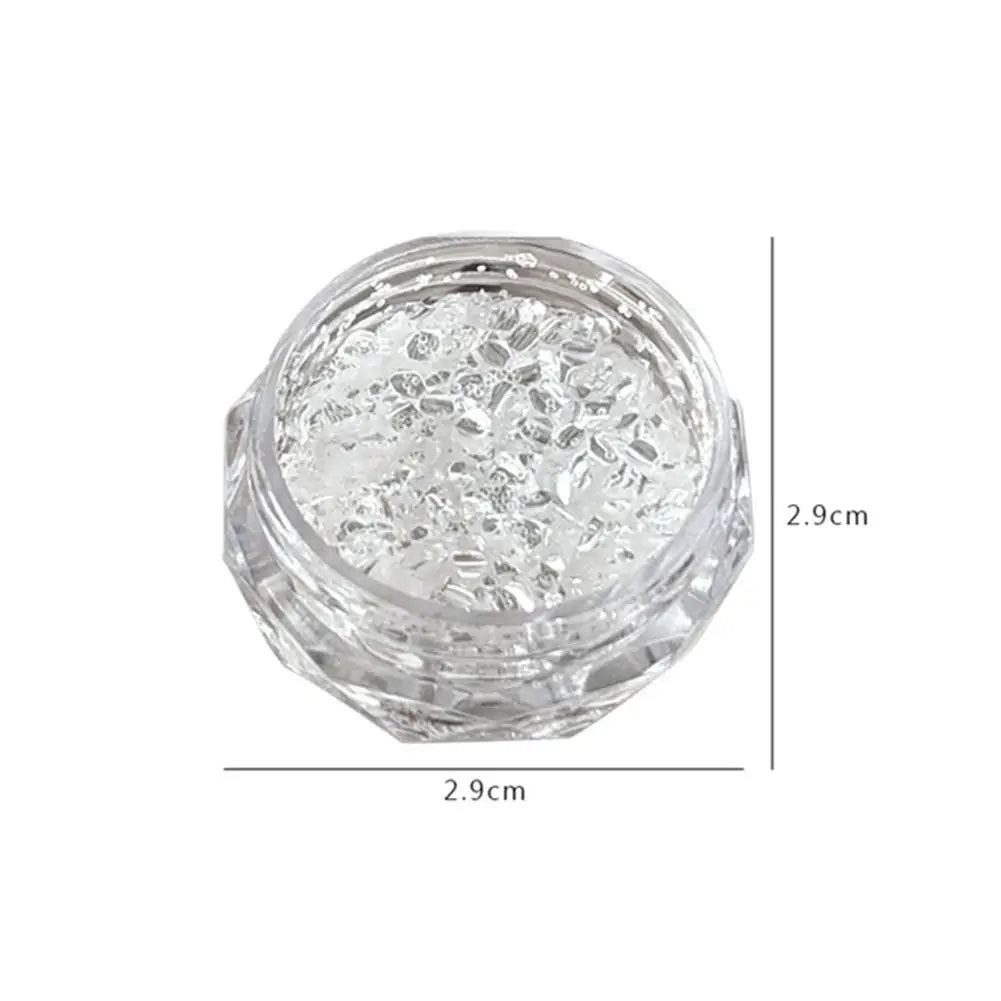 Silver Iridescent Hexagon Nail Glitter Flakes | Gel Sequins